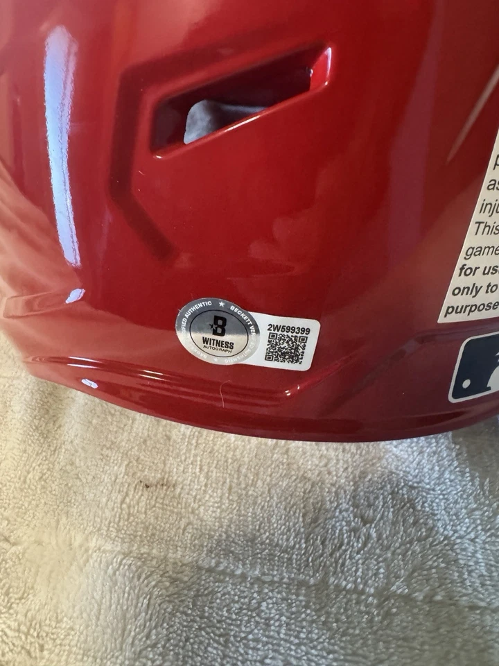 *Rare* Reggie Jackson Signed LA Angels Rep Baseball HELMET. Becket Cert. - Image 3 of 3