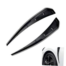 2PCS Car Fender Side Vents, ABS Air Wing Vent Trim Sticker, Fender 2 PCS Black