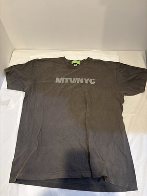 MTV NYC Logo T-Shirt Mens XL Gray MTV Soft Goods 2003 Made in USA