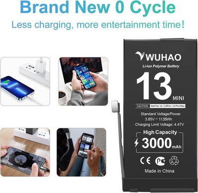 iPhone 13 mini 128GB ・バッテリー81% For iPhone 13 Mini Battery Upgraded 3000mAh for iPhone 13 Mini