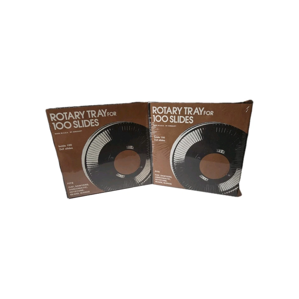 Vintage Rotary Tray For 100 Slides 2 X 2 By Airequipt Made In USA Lot Of 2 - New - Image 3 of 3