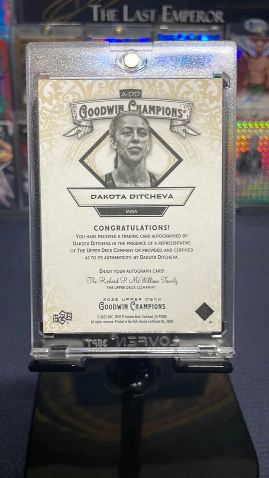 2025 UPPER DECK SSP DAKOTA DITCHEVA 新秀卡签名 PFL UFC — 第 2/3 张图片
