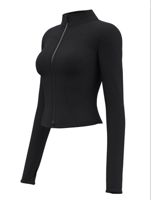 #ad Black Women Yoga Jacket Long Sleeve Full Zip Size 2XL $2.69