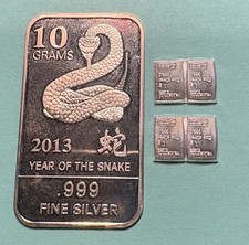 14 Grams .999 FINE SILVER • 10g + 4g Valcambi Suisse CombiBar 🔹⭐️