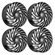 Set-4 Azara Aza-536 24x9 5x1155x120 15mm Black Machined Wheels Rims 24 Inch Set-4 Azara Aza-536 24x9 5x1155x120 15mm Black Machined Wheels Rims 24 Inch
