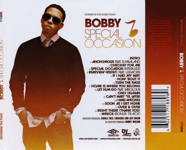 Bobby Valentino Special Occasion CD Europa Disturbing Tha Peace 2007 Super Jewel - Bild 3 von 4
