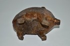 Vintage Detailed Hand Carved Brown Wooden Wild Bore Pig Collectable Figurine — photo 5