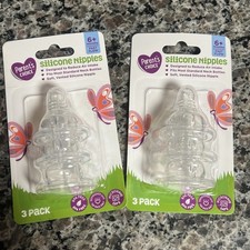 6 Silicone Nipples Parent's Choice 6 Months Fast Flow Standard Soft Nipples
