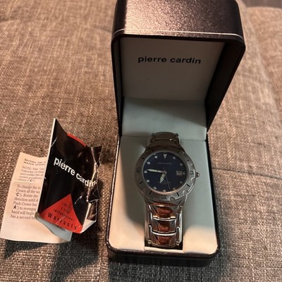 PIERRE CARDIN MENS QUARTZ STAINLESS STEEL Blue TONE WATCH PC2093WU