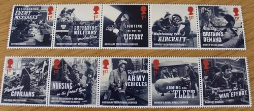 GB 2022 Unsung Heroes Women of WWII Stamp Set Fine MNH UK P&P Free
