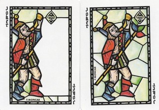 Pair of RARE MODERN "Joker & Stained Glass Window" JOKER Play Cards #43