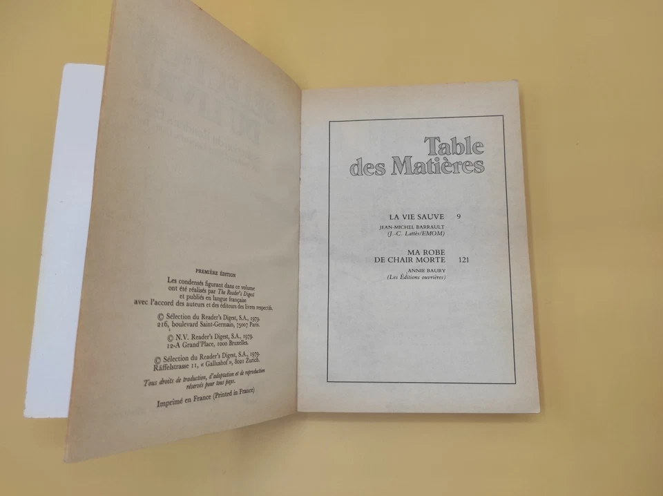 La Vie Sauve / Ma robe de chair morte – 1ère édition 1979 – Livres condensés - Photo 3/4