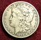 1892-S MORGAN DOLLAR,
