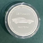 1 OZ Detomaso PANTERA  .999 FINE SILVER Round - # 34 - Uncirculated in Case
