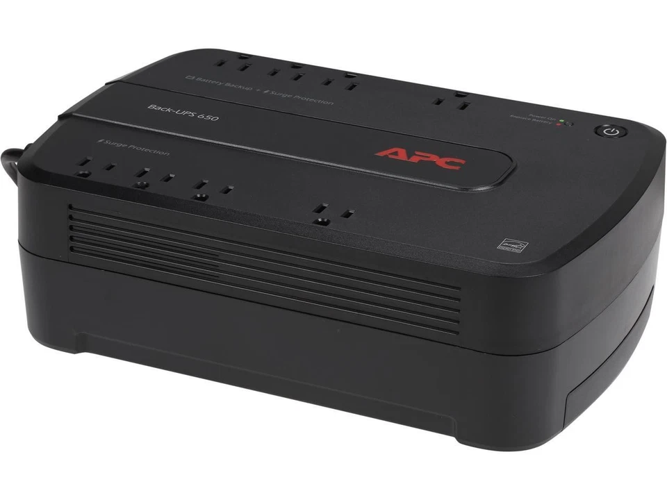 APC BE650G1 Back-UPS 650 VA 8-outlet 340 Joules Surge Energy Rating Data Line - Image 2 of 4