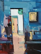 Jose Trujillo Fine Art PRINT 16x20 Collectible Artist Painting UFO Interior