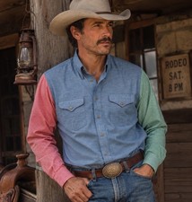 Ruddock Button Up Western Cowboy Shirt Men s XL Classic Fit Made In USA