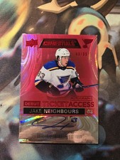 2021-22 UD Credentials Red Debut Ticket Access Auto #DTAA-JN Jake Neighbours /99