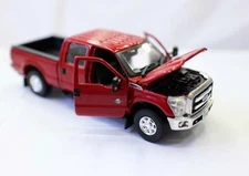 1/64 Ford F250 Metal Pickup Double Cabin Open Door DIecast Toy Model Car