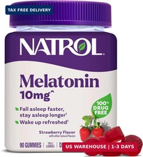 Natrol Melatonin Gummies, Sleep Support for Adults, Melatonin 10 mg Gummies, 90