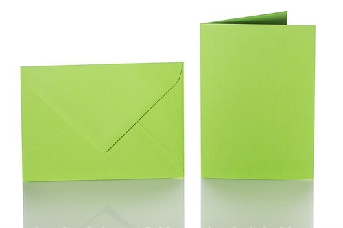 25 farbige Umschläge DIN C6 nassklebend +25 passende Faltkarten A6 - Bild 27 von 29