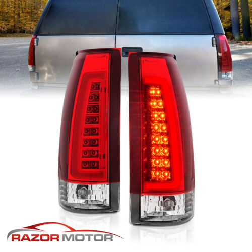 1988-99 C-Bar LED Red Taillight Set for Chevy/GMC C10 C/K Silverado Tahoe Sierra - Picture 2 of 10