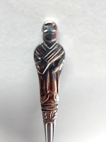 1 x Stainless Steel Apostle Coffee Spoon Beautifully Inscribed Saint. Teaspoon. - Picture 3 of 4