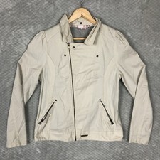 Giacca AIRWALK donna full zip beige UK10 vintage anni 90 Y2k