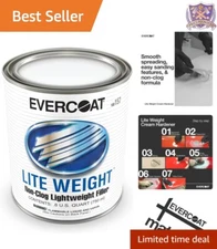 32 Fl Oz Lightweight Clog-Free Body Filler for Aluminum & Fiberglass Repairs