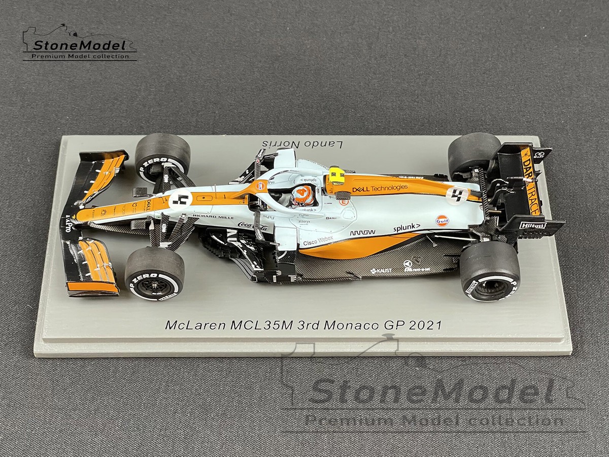 Mclaren F1 MCL35M 4 Lando Norris Monaco 2021 Spark 1:43 + Decal