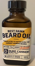 Duke Cannon Supply Co REDWOOD Best Damn Beard Oil 3 Oz NEW