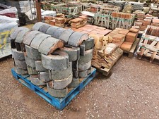 Reclaimed Victorian blue half round wall coping   14 inch toppers 15.2 + metres 