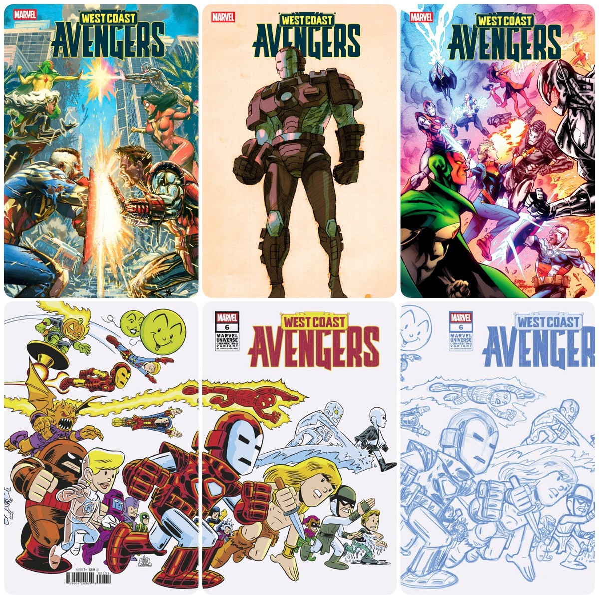 WEST COAST AVENGERS #6 **COVER SELECT**OPEN (CAPCOM VS.)& [1:50