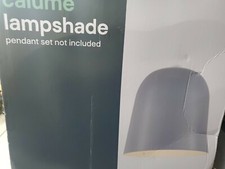 GoodHome Light Shade Calume Light Grey Ceiling Lampshade Tatty Box