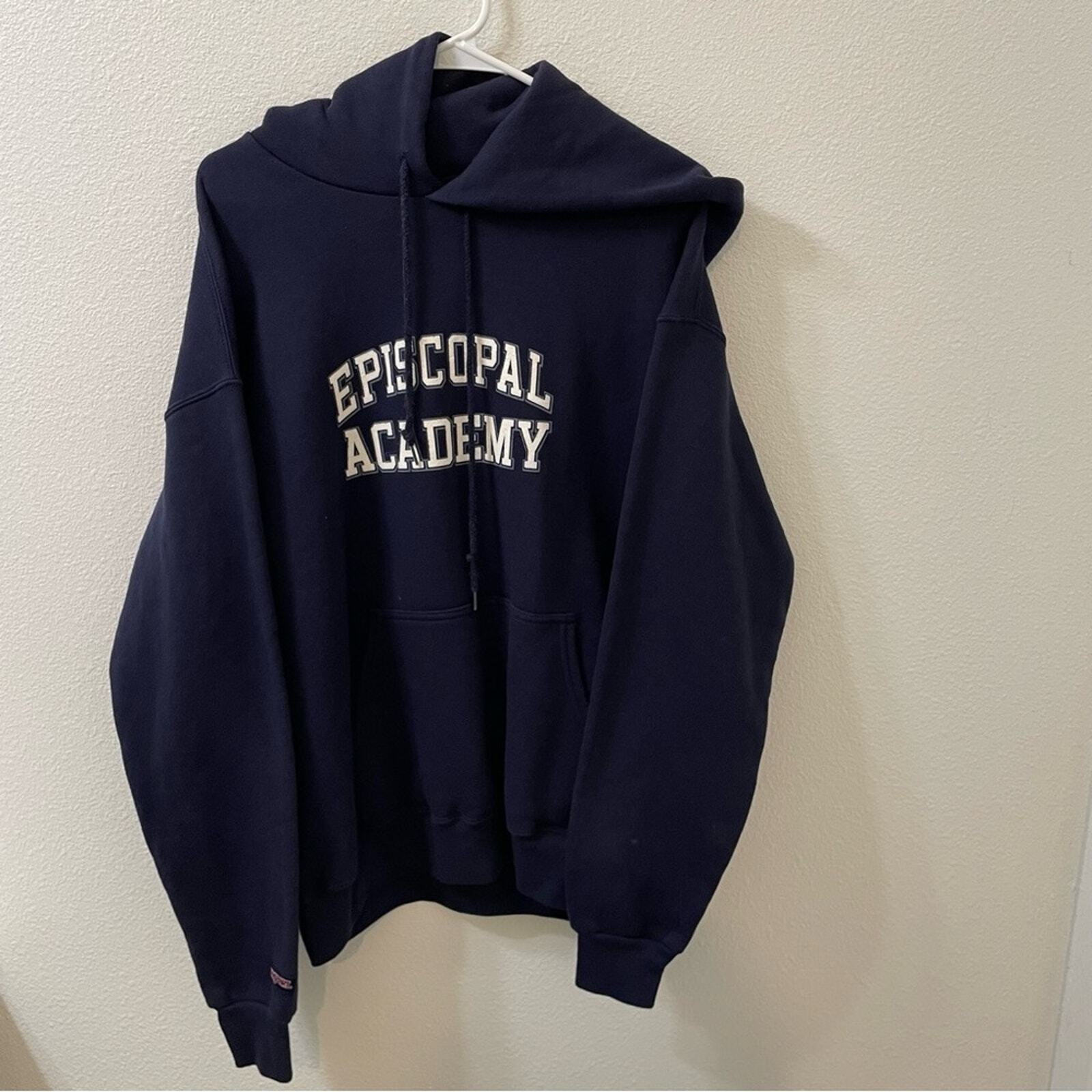 Jansport episcopal academy pullover hoodie blue medium vintage