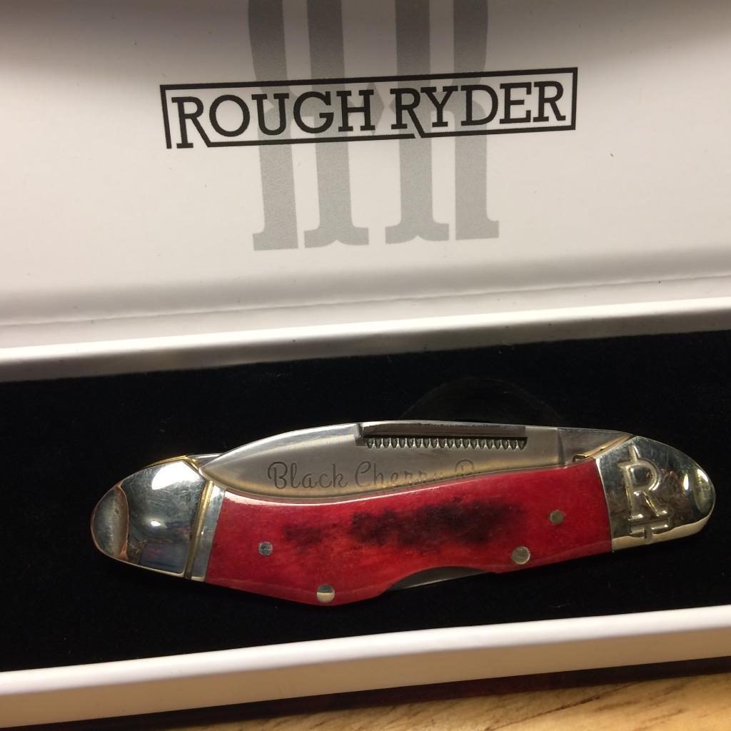 Rough Ryder Black Cherry Smooth Bone Lock Back 3