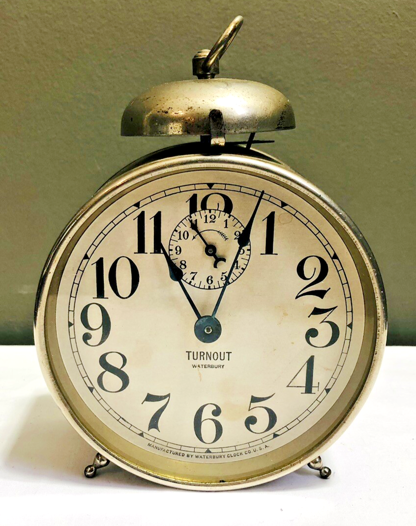 米国「ＷＡＴＥＲＢＵＲＹ」社１９００年代初頭のアンティークキャリッジクロック Small Antique Waterbury Carriage Clock Enamel Face W