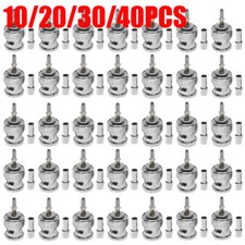 Lots BNC Male Crimp/Solder Type RF Connector for RG316/RG174/LMR100 Coax wire