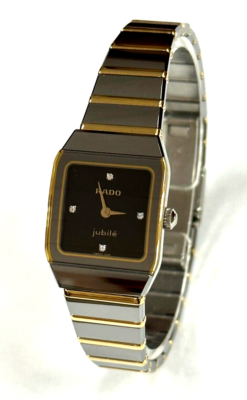 Rado 153.0368.3 Diamond Dial Ceramic/18K Gold Band Ladies Rado 153.0368.3 Diamond Dial Ceramic/18K Gold Band Ladies