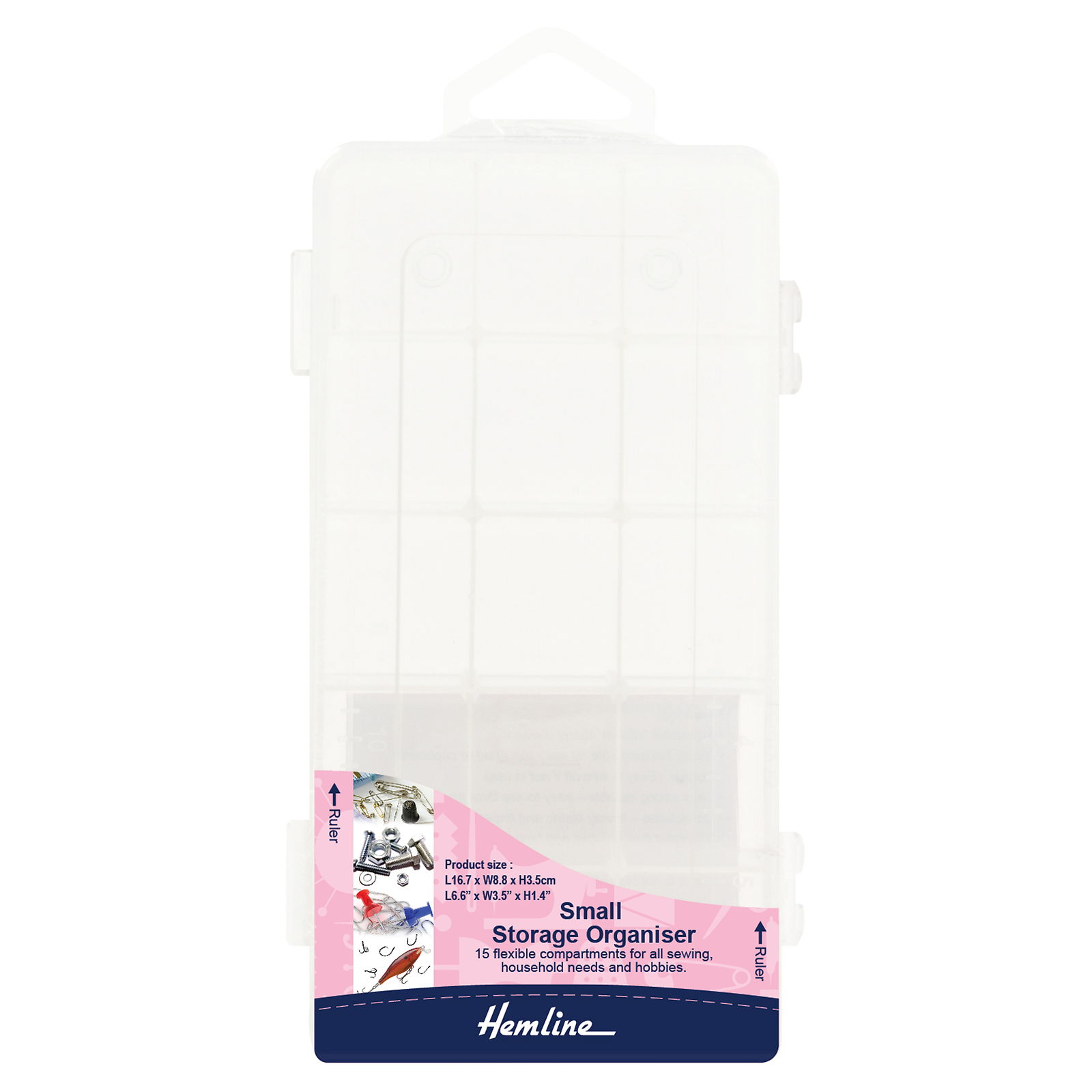 Hemline White Plastic Storage Box - Small - Image 2