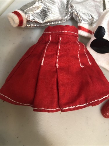 Barbie Doll Vtg Clothing 25th Anniversary DISNEY SILVER JACKET Top Skirt Shoes - Picture 5 of 10