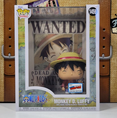 FUNKO POP MONKEY D. LUFFY 1459 WANTED POSTER NYCC EXCLUSIVE STICKER ONE PIECE