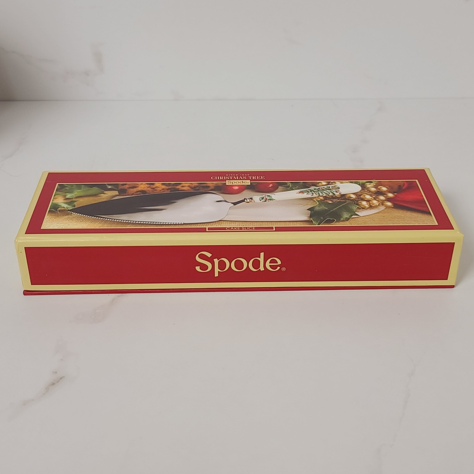 Vintage SPODE England Cake Slice Serrated Pie Server Knife w. Box