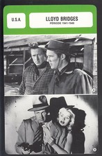 LLOYD BRIDGES 1941-1949 Actor Movie Film BIOGRAPHY PHOTO FRENCH MR. CINEMA CARD
