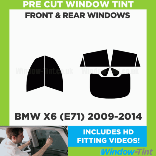 Für BMW X6 (E71) 2009-14 Voll Vorgeschnitten Scheibentönungsset Vorne & Hinten Tönungsfolie - Bild 2 von 10
