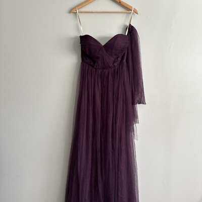 Jenny Yoo Collection Women s Size 6 Purple Annabelle Convertible Tulle Dress