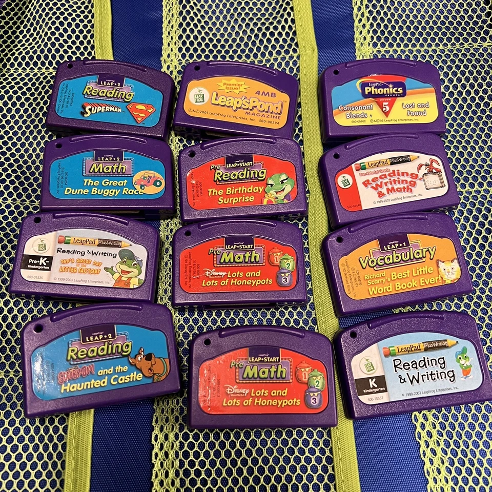 LeapFrog LeapPad Learning System bundle 17 Books 14 Cartridges - Image 2 of 4