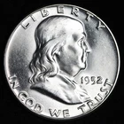 GEM BU UNCIRCULATED UNC MS 1952 SILVER FRANKLIN HALF DOLLAR BRILLIANT LUSTER