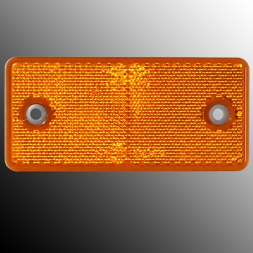 Reflektor Rückstrahler 94 x 44 mm Katzenauge gelb für LKW Anhänger mit Bohrungen - Bild 1 von 3