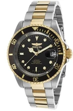 Men's Invicta Pro Diver 8927OB Two Tone Gold Steel Black Dial Automatic Watch